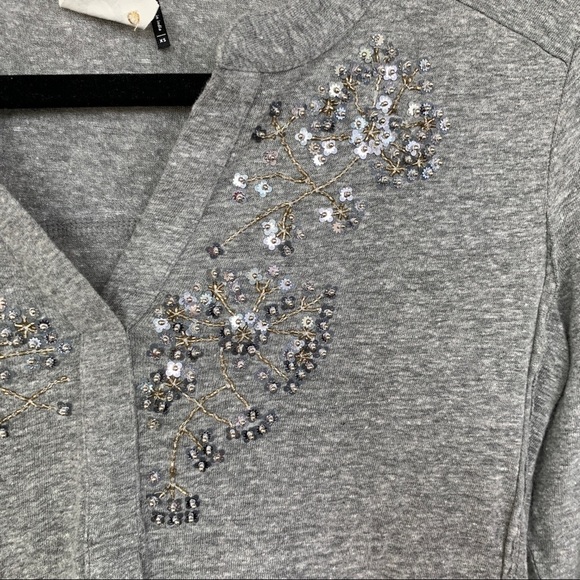 Anemia + Kin Anthropologie Gray Top Size XS - Picture 2 of 12